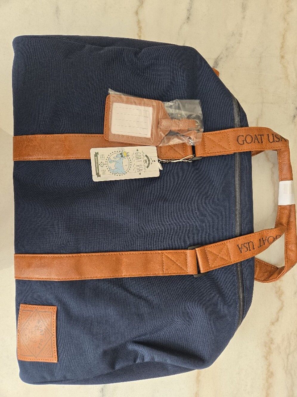 Goat Usa Navy Duffle Bag - BNWT